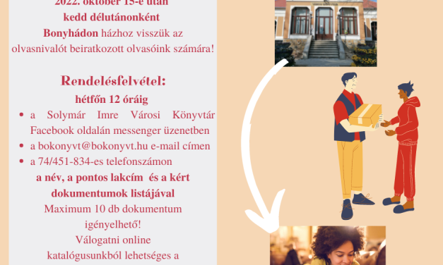 Házhoz szállítási lehetőség újra! ￼