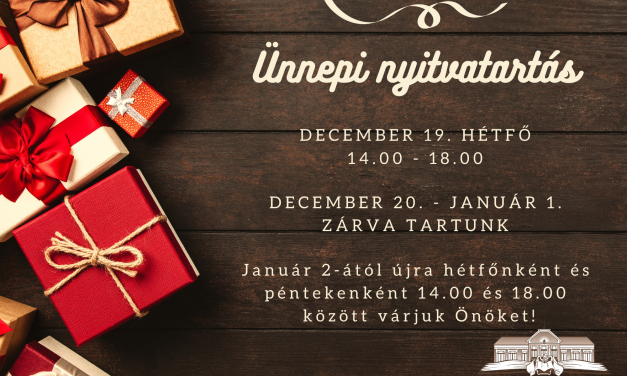 Ünnepi nyitvatartás