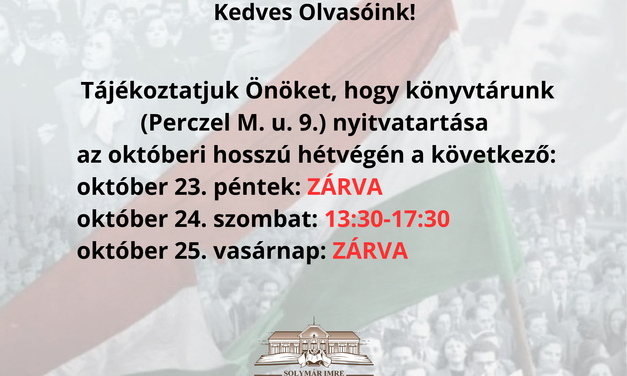 Ünnepi nyitvatartás
